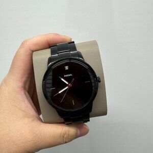 NWT! RARE! Fossil Unisex Watch FS5455 The Minimalist Black Pvd Luminova